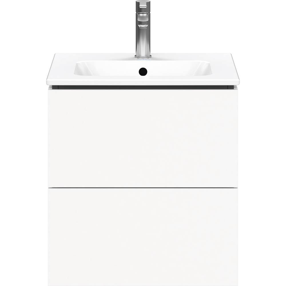 L-Cube Two Drawer Wall-Mount Vanity Unit Concrete Gray