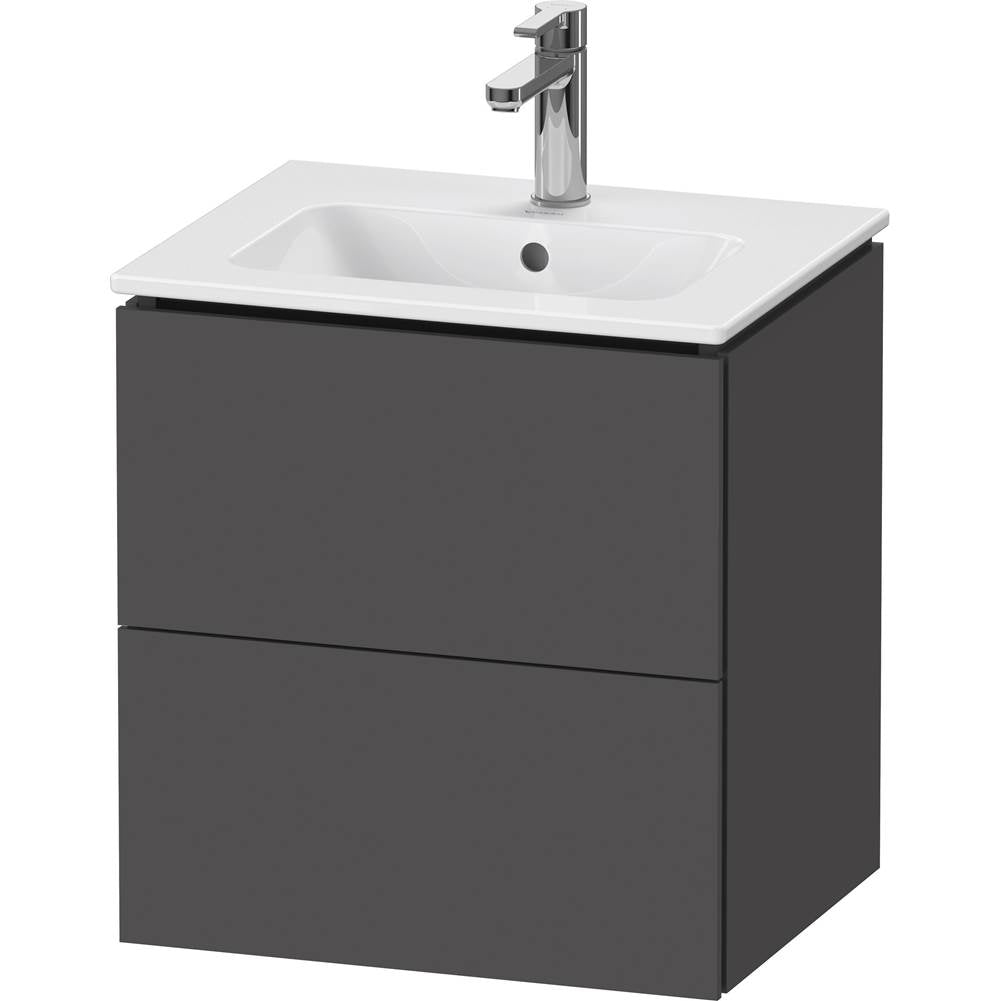 Duravit - L-Cube Two Drawer Wall-Mount Vanity Unit Graphite - Graphite Matte