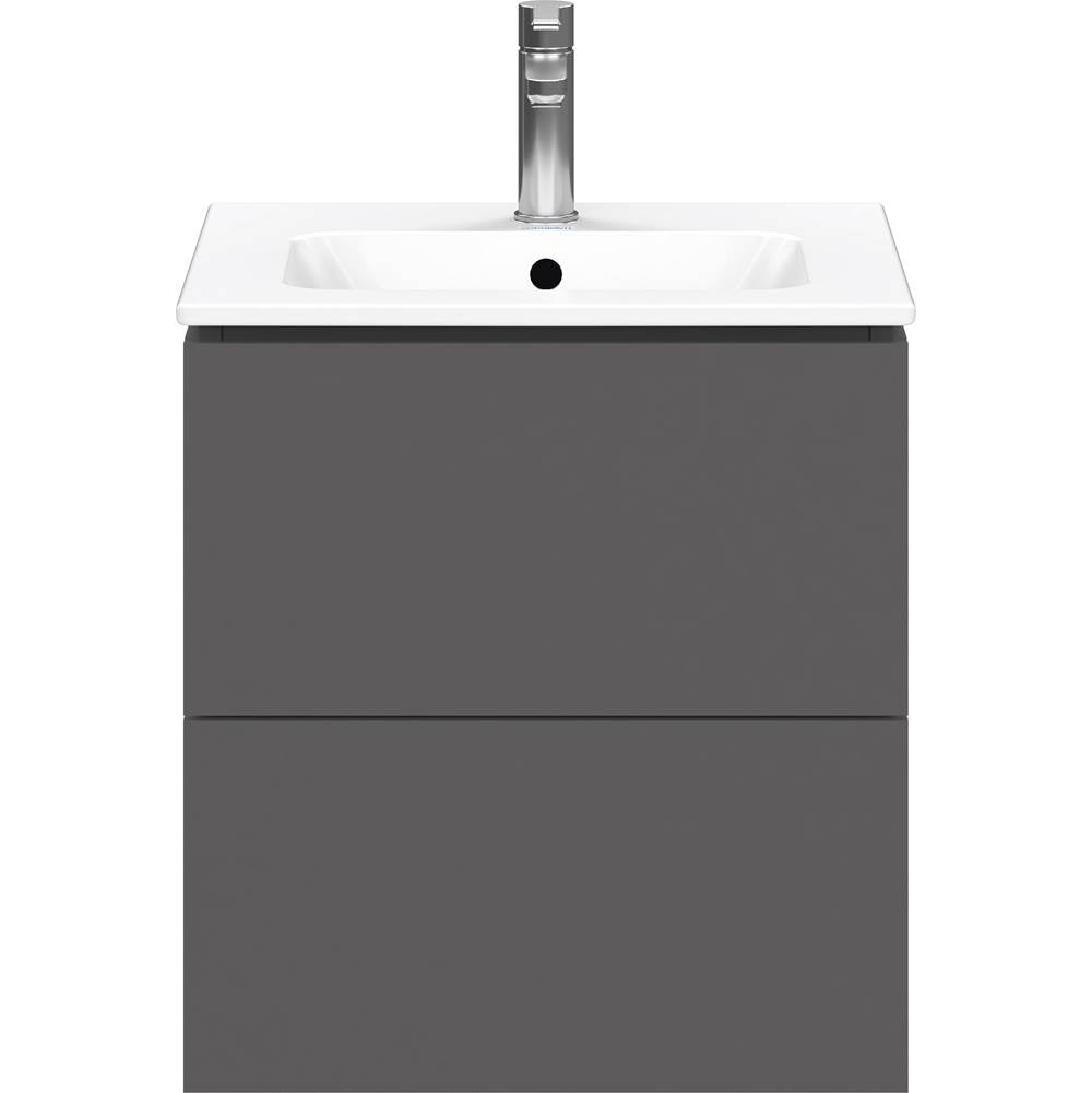 L-Cube Two Drawer Wall-Mount Vanity Unit Concrete Gray