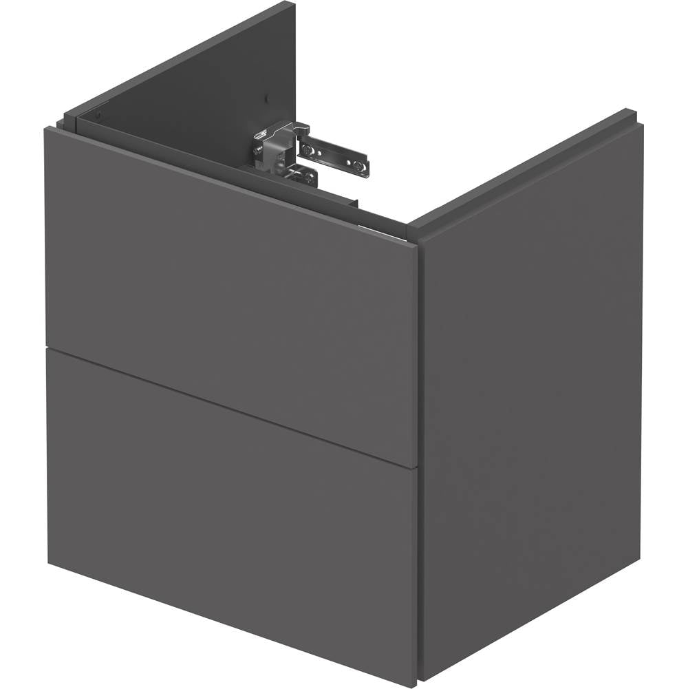 L-Cube Two Drawer Wall-Mount Vanity Unit Concrete Gray