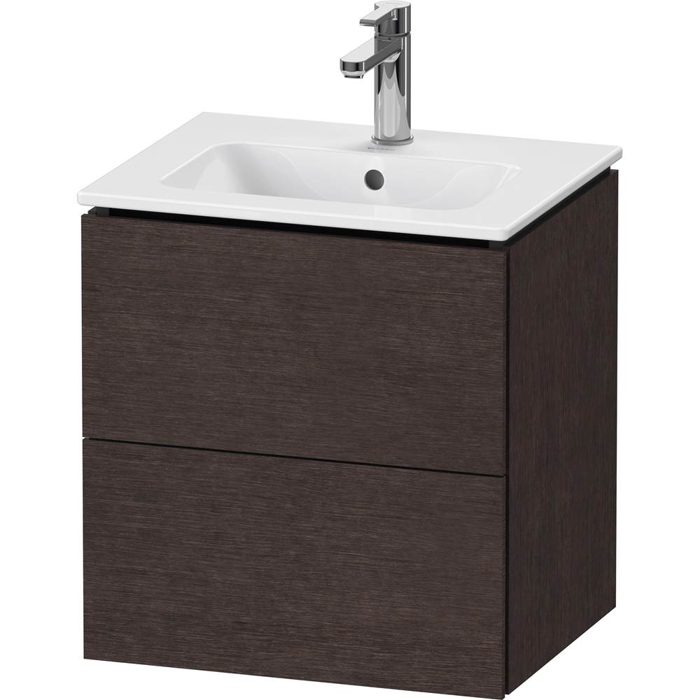 Duravit - L-Cube Two Drawer Wall-Mount Vanity Unit Dark Brushed Oak - Dark Brushed Oak