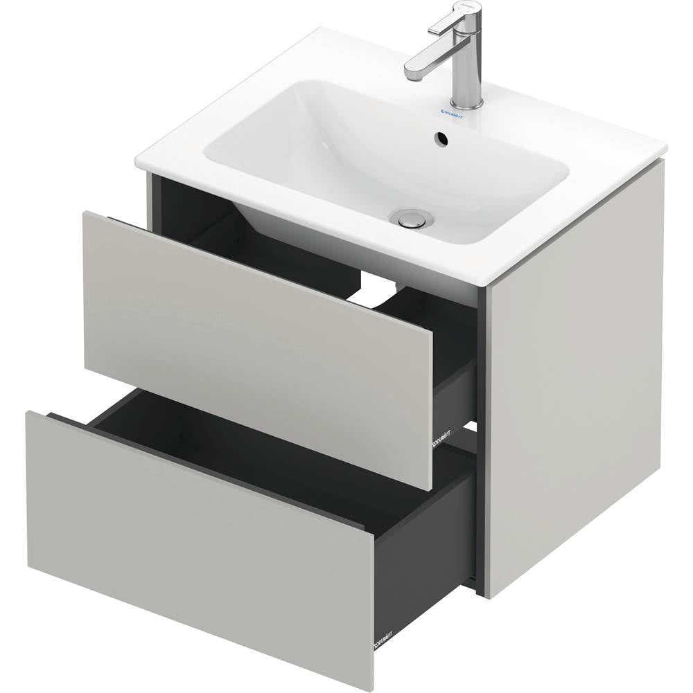 L-Cube Two Drawer Wall-Mount Vanity Unit Concrete Gray