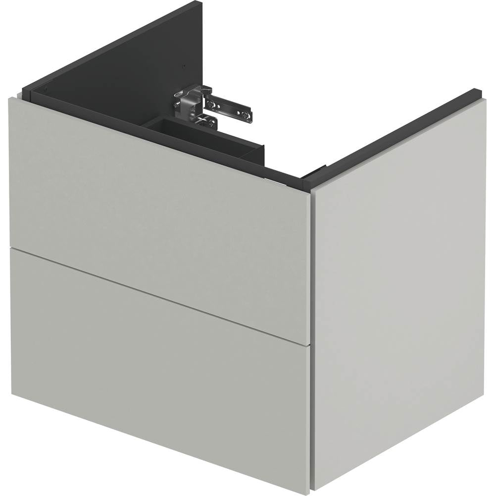 L-Cube Two Drawer Wall-Mount Vanity Unit Concrete Gray