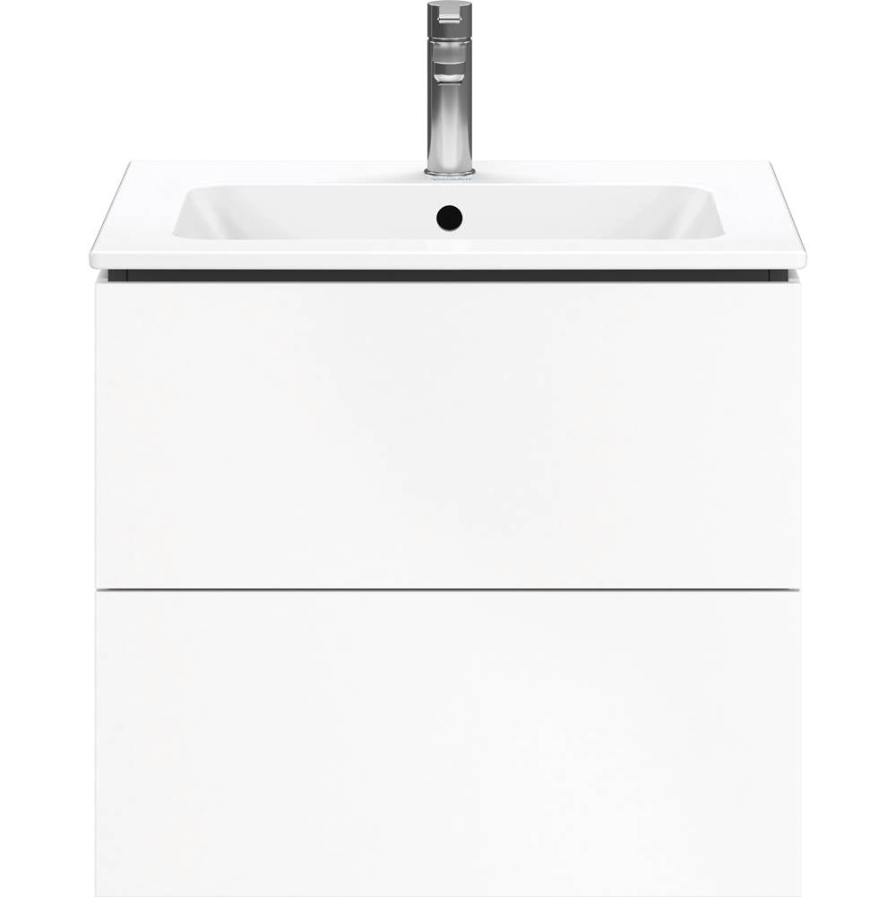 L-Cube Two Drawer Wall-Mount Vanity Unit Concrete Gray