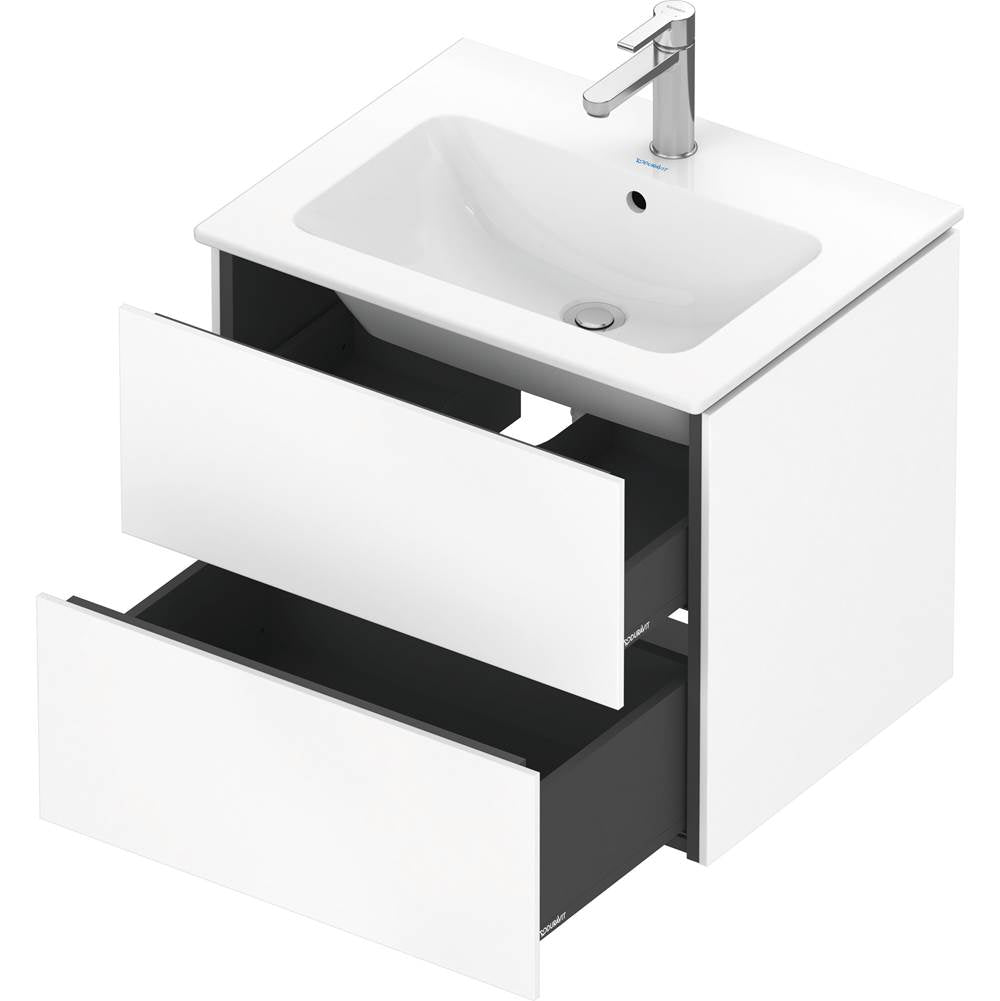 L-Cube Two Drawer Wall-Mount Vanity Unit Concrete Gray