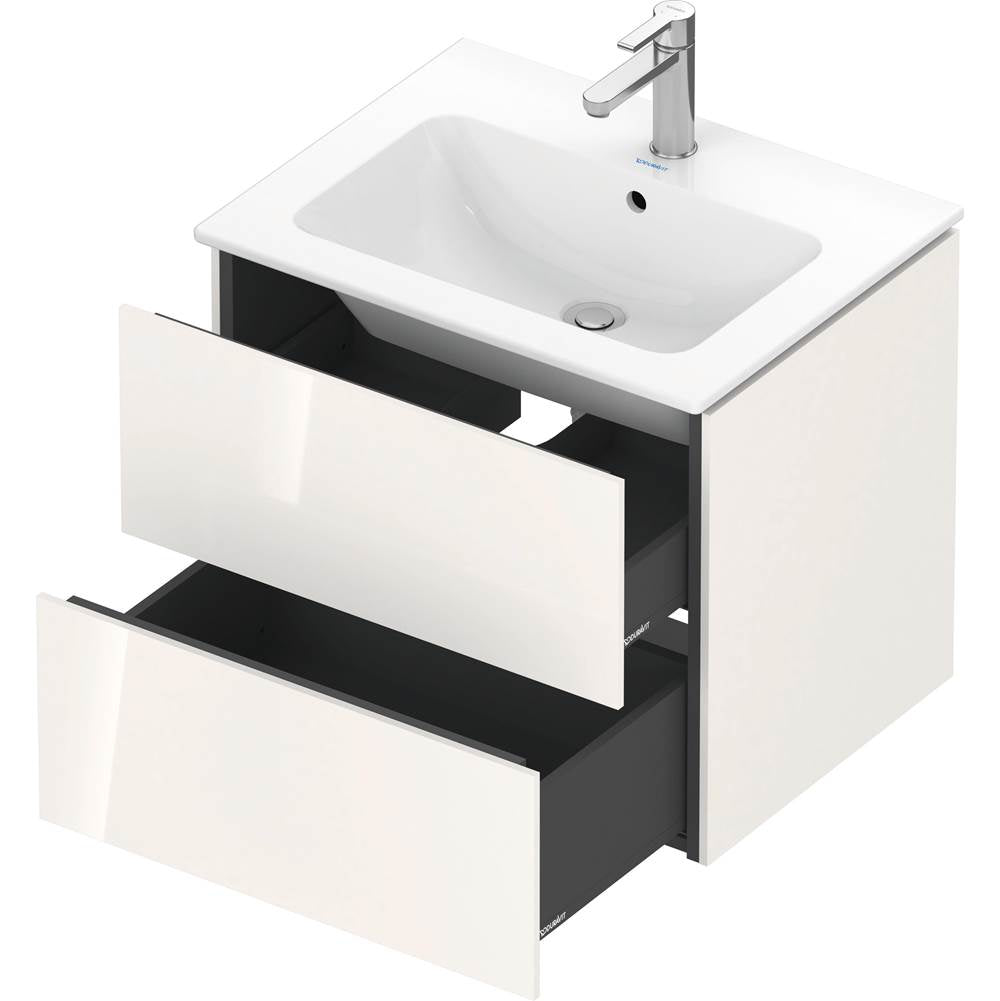 L-Cube Two Drawer Wall-Mount Vanity Unit Concrete Gray