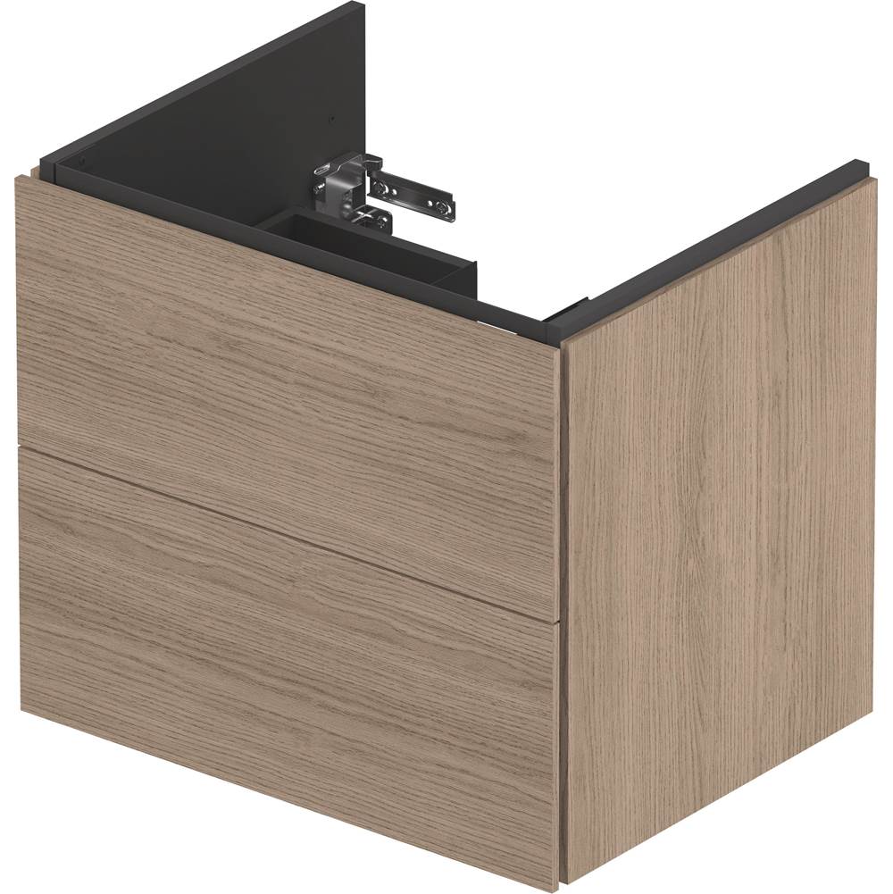 L-Cube Two Drawer Wall-Mount Vanity Unit Concrete Gray