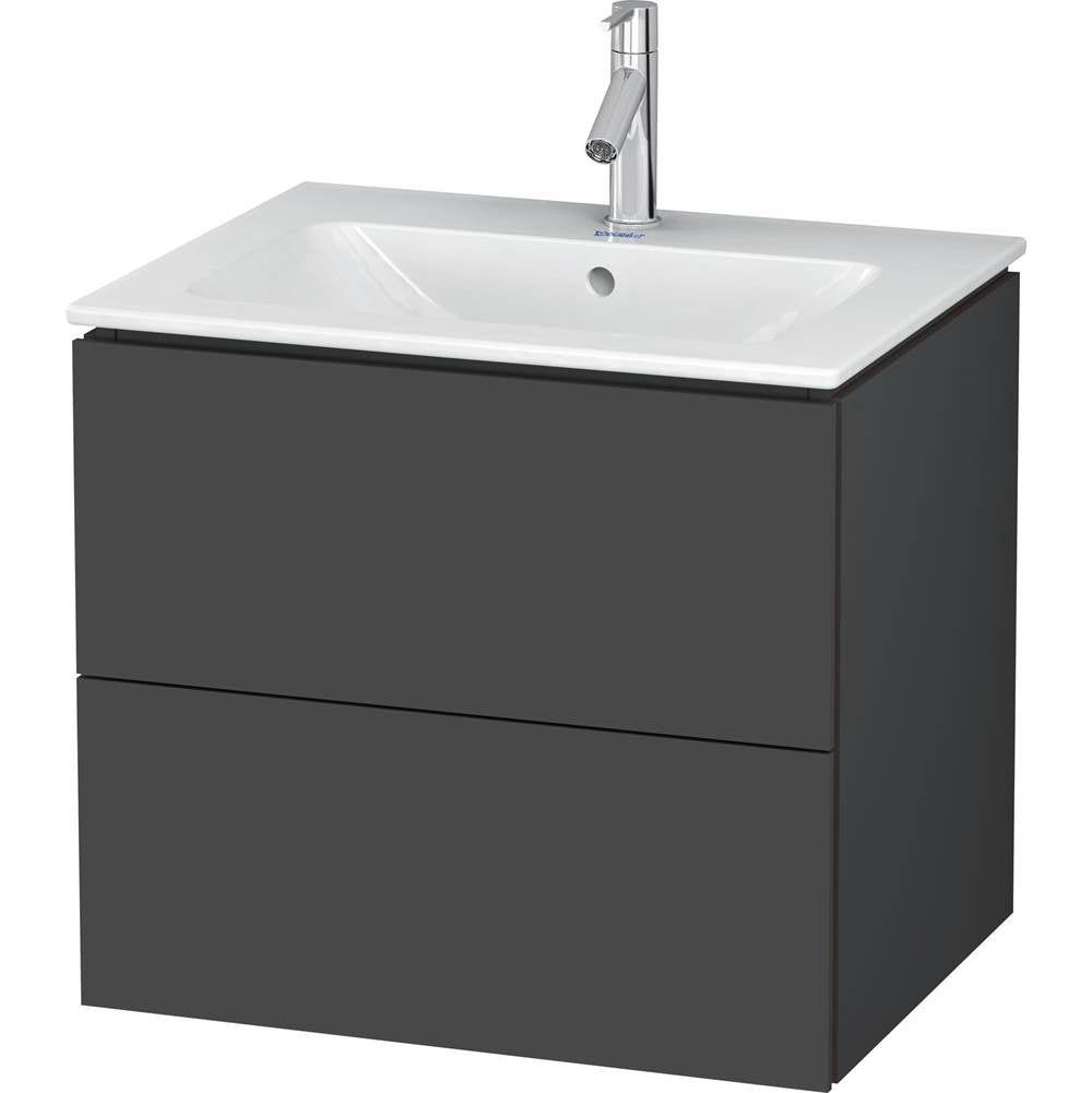 Duravit - L-Cube Two Drawer Wall-Mount Vanity Unit Graphite - Graphite Matte