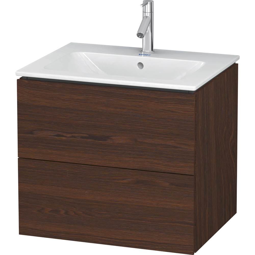 Duravit - L-Cube Two Drawer Wall-Mount Vanity Unit Walnut Brushed - Walnut Brushed