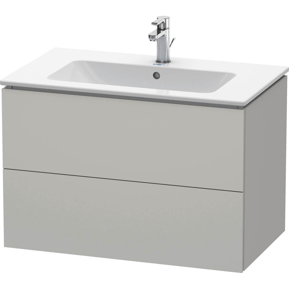 Duravit - L-Cube Two Drawer Wall-Mount Vanity Unit Concrete Gray - Concrete Gray Matte