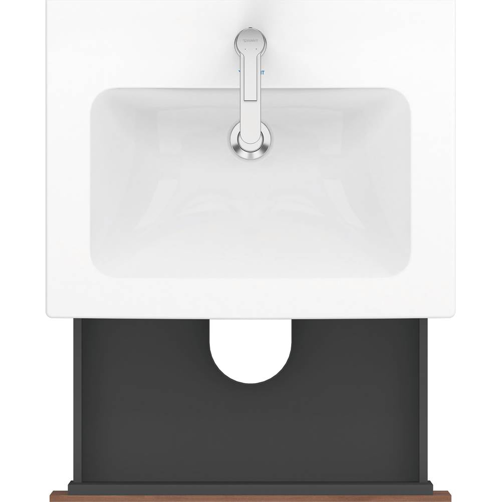 L-Cube Two Drawer Wall-Mount Vanity Unit Concrete Gray