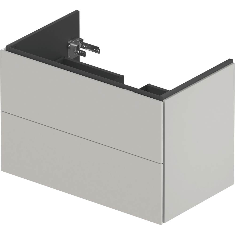 L-Cube Two Drawer Wall-Mount Vanity Unit Concrete Gray