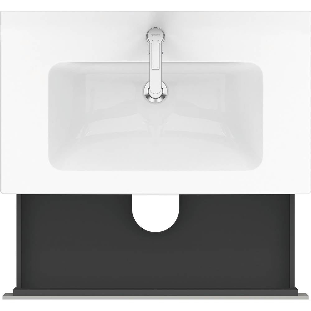L-Cube Two Drawer Wall-Mount Vanity Unit Concrete Gray