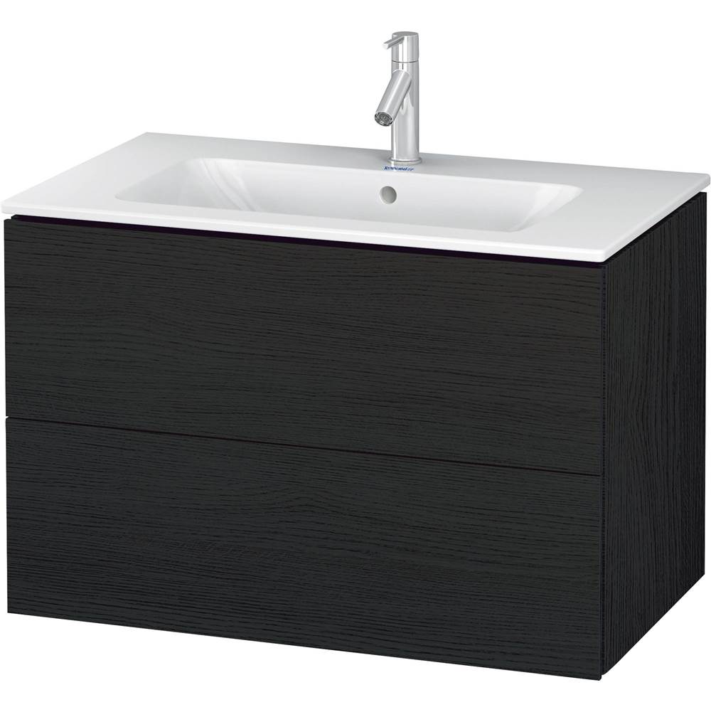Duravit - L-Cube Two Drawer Wall-Mount Vanity Unit Oak Black - Black Oak