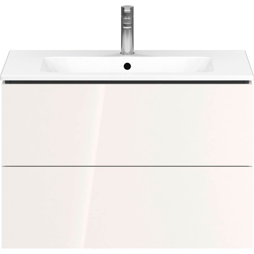 L-Cube Two Drawer Wall-Mount Vanity Unit Concrete Gray