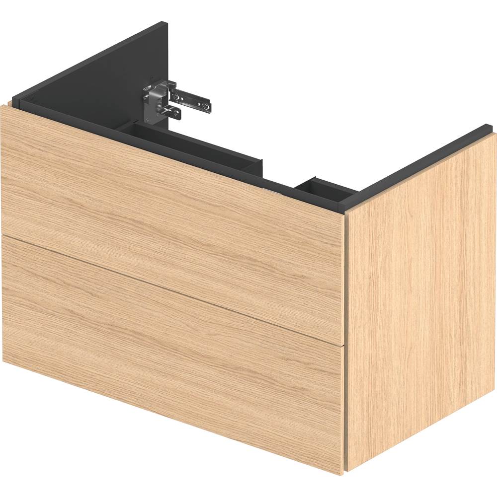 L-Cube Two Drawer Wall-Mount Vanity Unit Concrete Gray