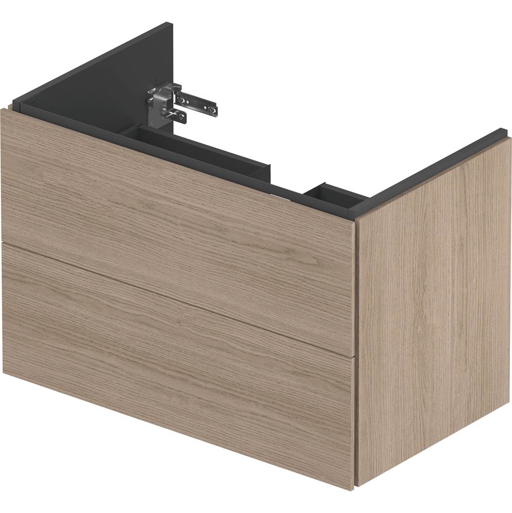 L-Cube Two Drawer Wall-Mount Vanity Unit Concrete Gray