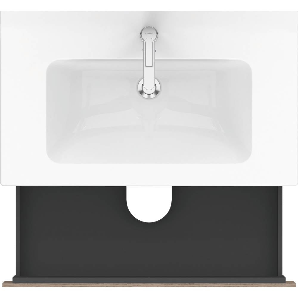 L-Cube Two Drawer Wall-Mount Vanity Unit Concrete Gray