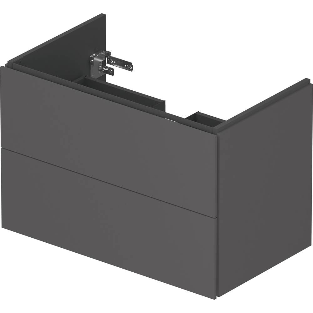 L-Cube Two Drawer Wall-Mount Vanity Unit Concrete Gray