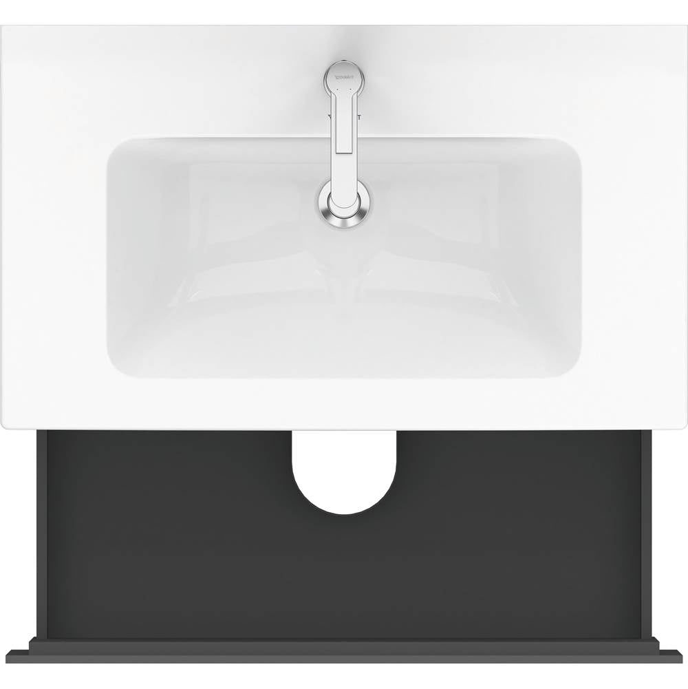 L-Cube Two Drawer Wall-Mount Vanity Unit Concrete Gray