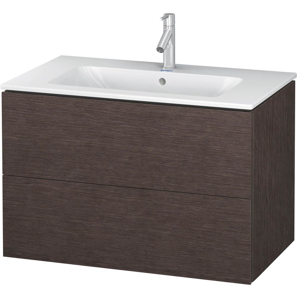Duravit - L-Cube Two Drawer Wall-Mount Vanity Unit Dark Brushed Oak - Dark Brushed Oak