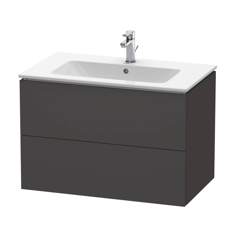 Duravit - L-Cube Two Drawer Wall-Mount Vanity Unit Graphite - Graphite Super Matte