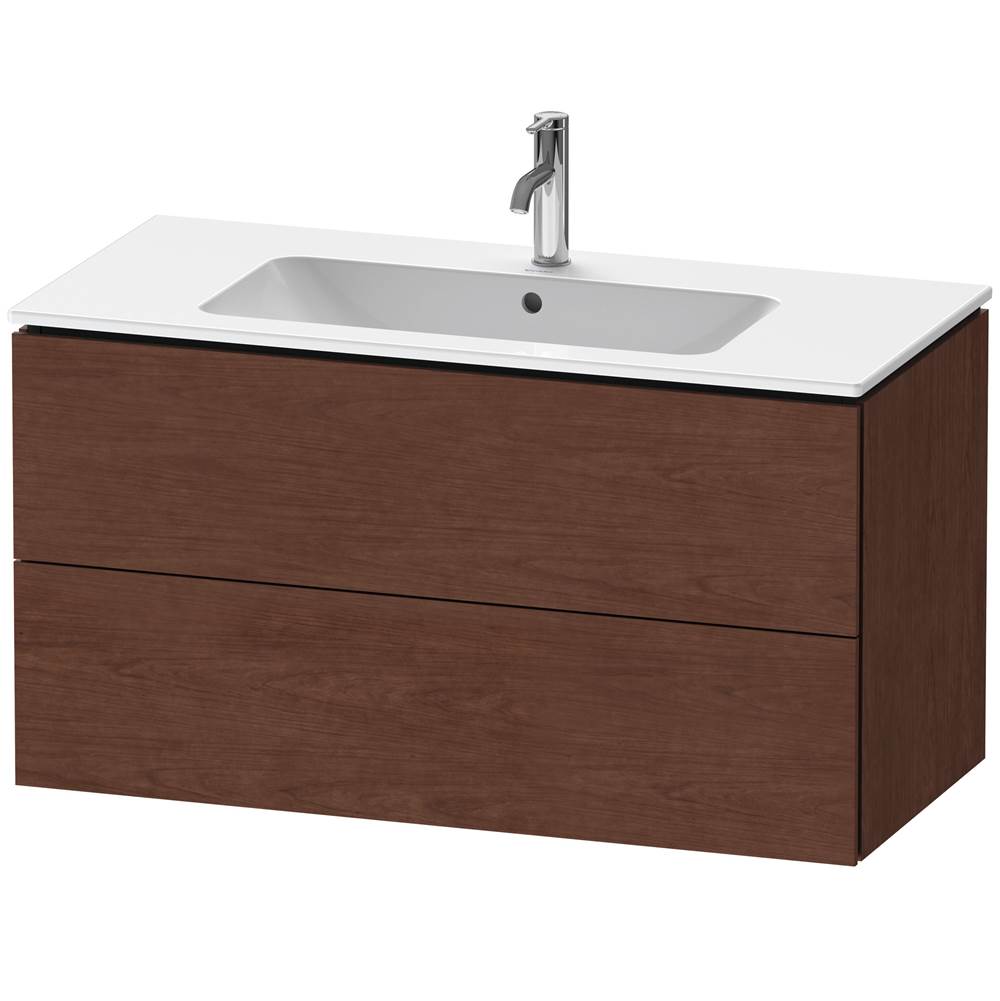 Duravit - L-Cube Two Drawer Wall-Mount Vanity Unit American Walnut - American Walnut