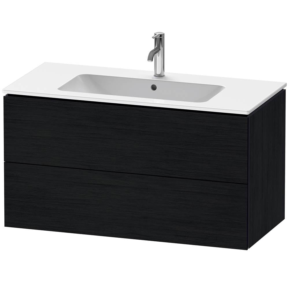 Duravit - L-Cube Two Drawer Wall-Mount Vanity Unit Oak Black - Black Oak