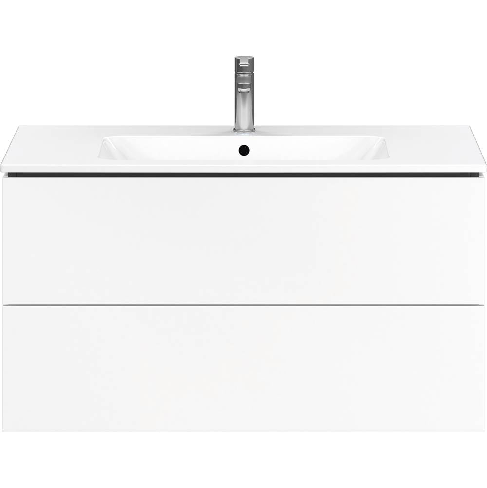 L-Cube Two Drawer Wall-Mount Vanity Unit Concrete Gray
