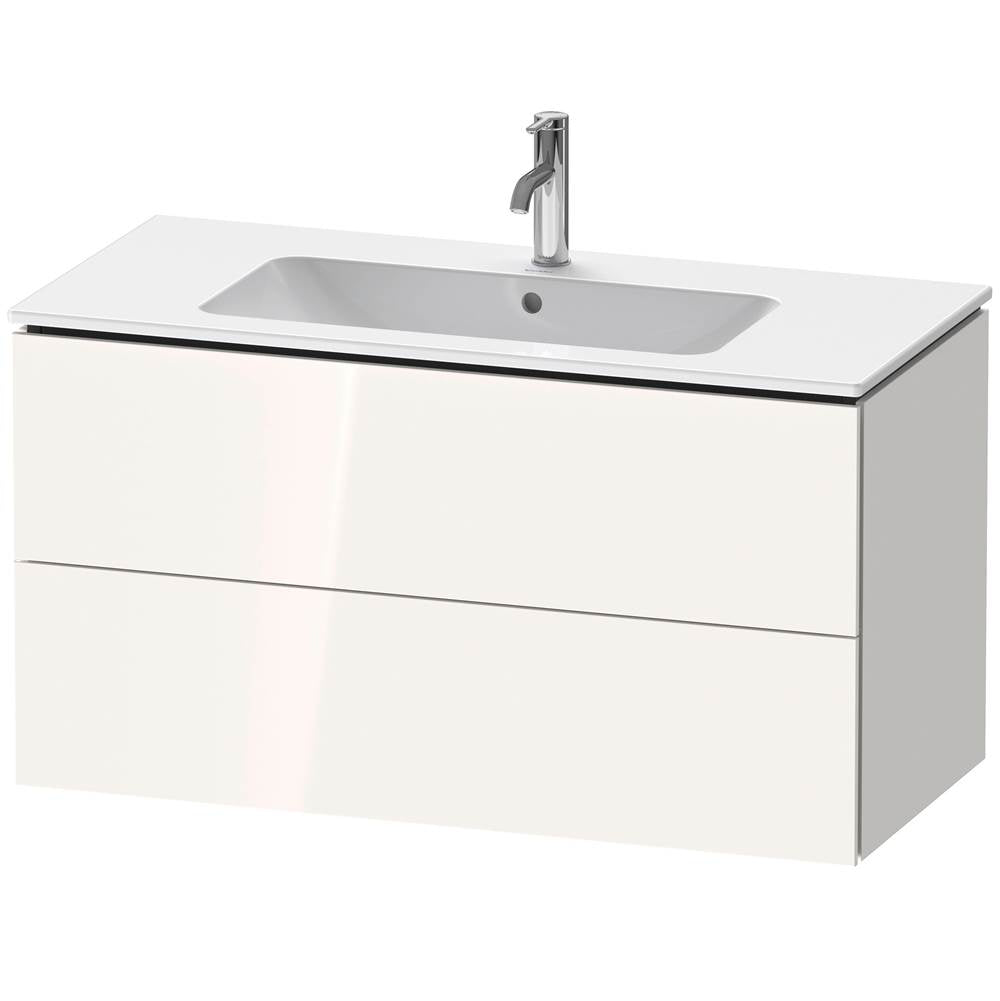 Duravit - L-Cube Two Drawer Wall-Mount Vanity Unit White - White High Gloss
