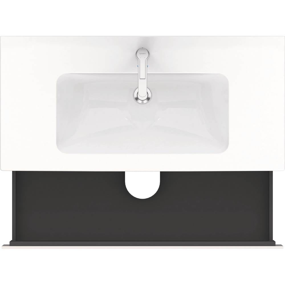 L-Cube Two Drawer Wall-Mount Vanity Unit Concrete Gray
