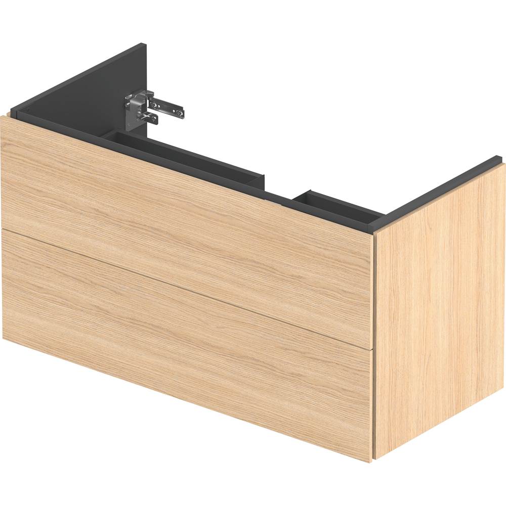 L-Cube Two Drawer Wall-Mount Vanity Unit Concrete Gray