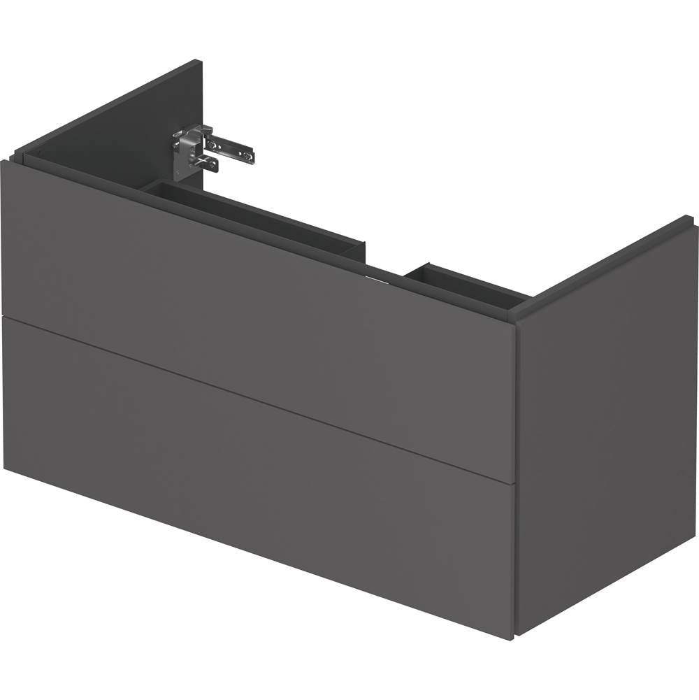 L-Cube Two Drawer Wall-Mount Vanity Unit Concrete Gray