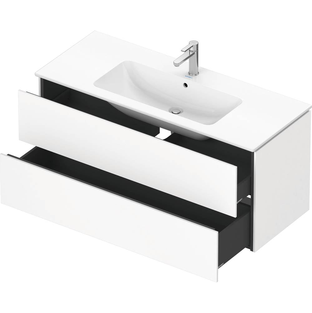 L-Cube Two Drawer Wall-Mount Vanity Unit Concrete Gray