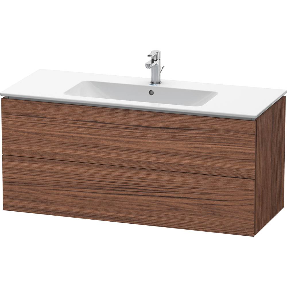 Duravit - L-Cube Two Drawer Wall-Mount Vanity Unit Walnut Dark - Walnut Dark