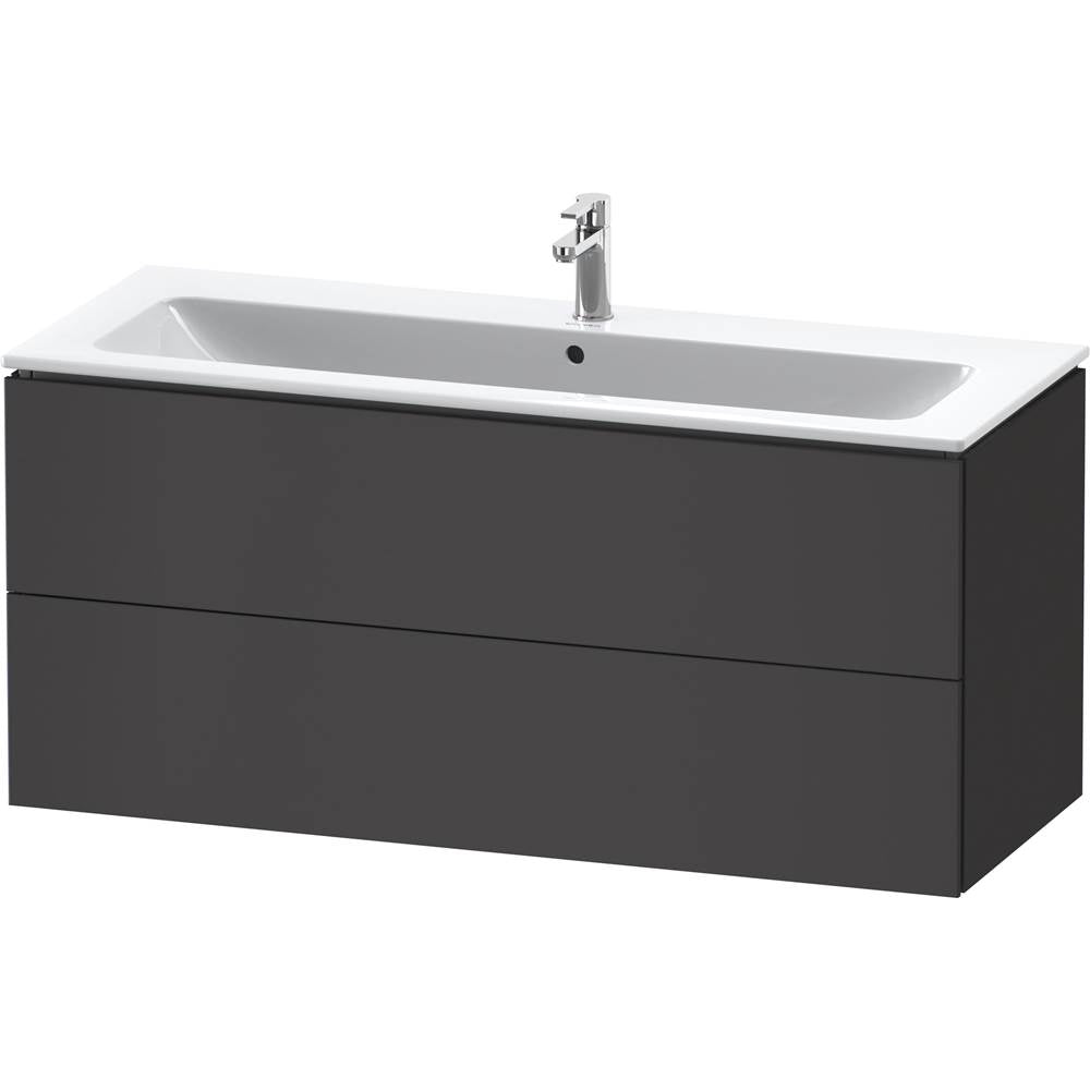 L-Cube Two Drawer Wall-Mount Vanity Unit Concrete Gray