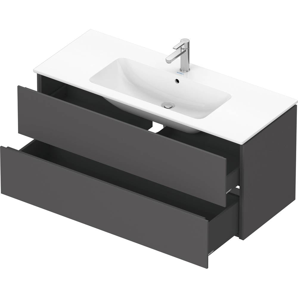 L-Cube Two Drawer Wall-Mount Vanity Unit Concrete Gray