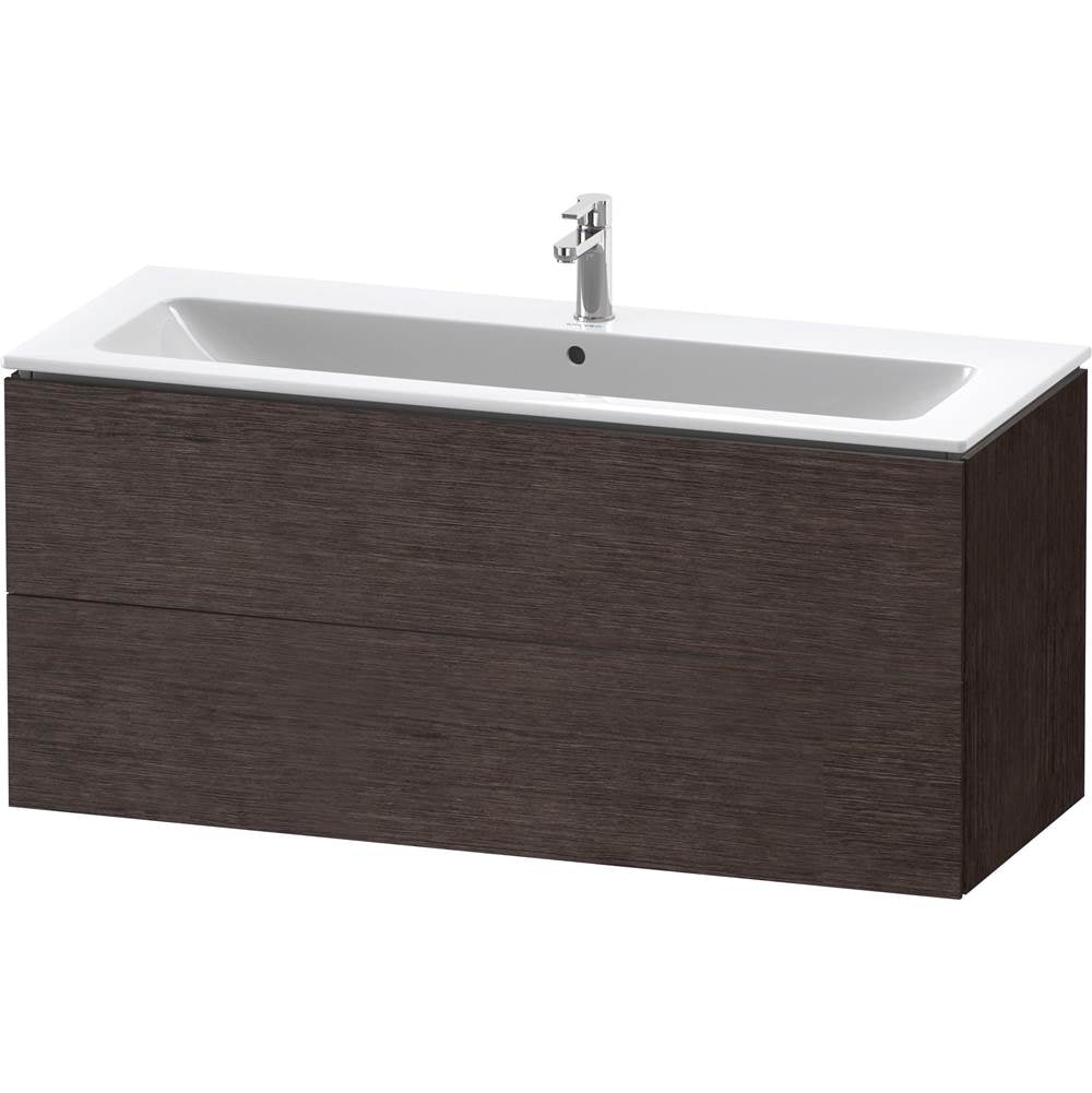 L-Cube Two Drawer Wall-Mount Vanity Unit Concrete Gray