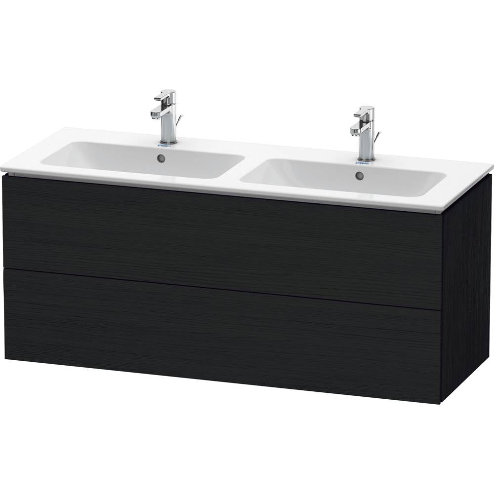Duravit - L-Cube Two Drawer Wall-Mount Vanity Unit Oak Black - Black Oak