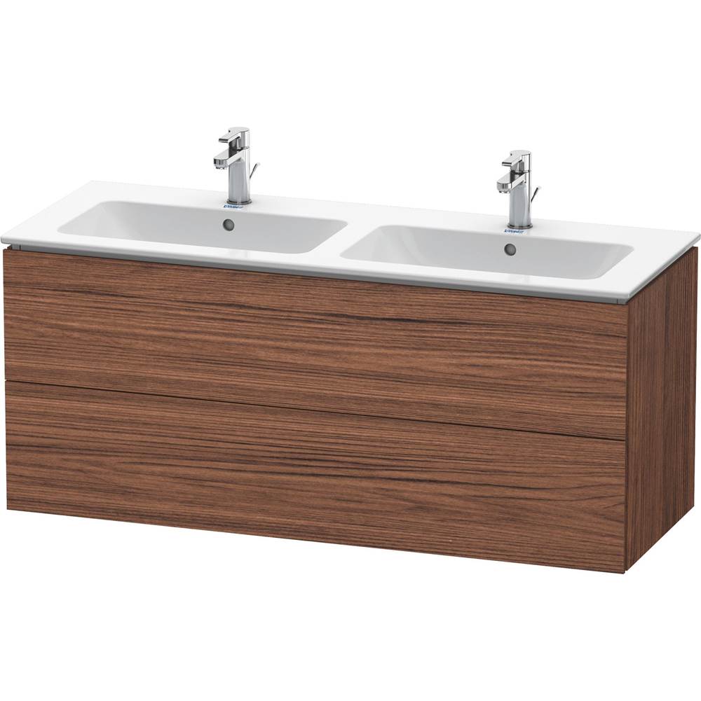 Duravit - L-Cube Two Drawer Wall-Mount Vanity Unit Walnut Dark - Walnut Dark