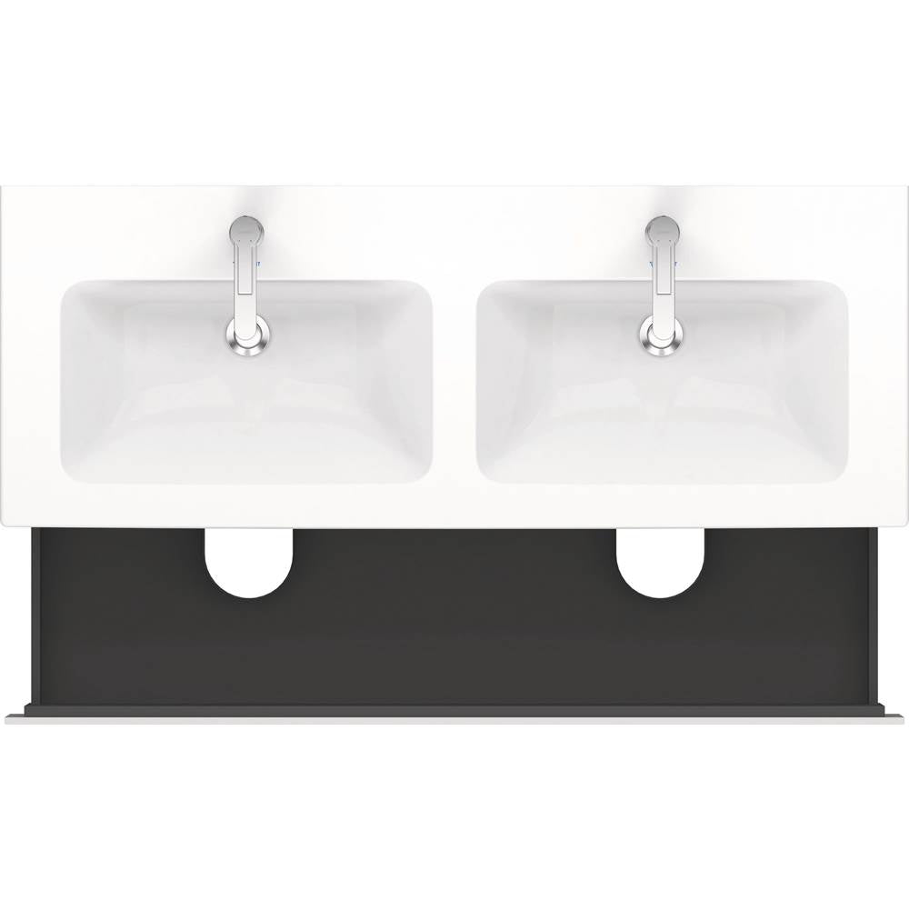 L-Cube Two Drawer Wall-Mount Vanity Unit Concrete Gray