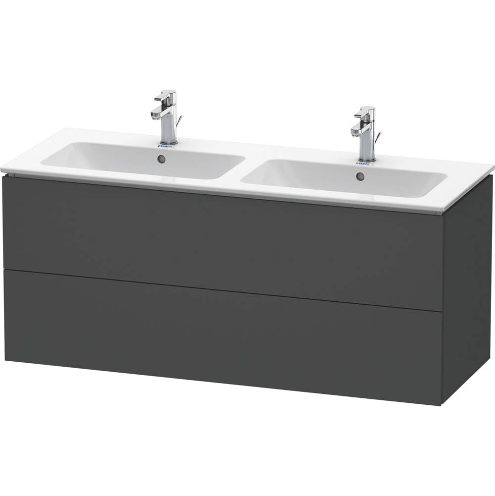 Duravit - L-Cube Two Drawer Wall-Mount Vanity Unit Graphite - Graphite Matte