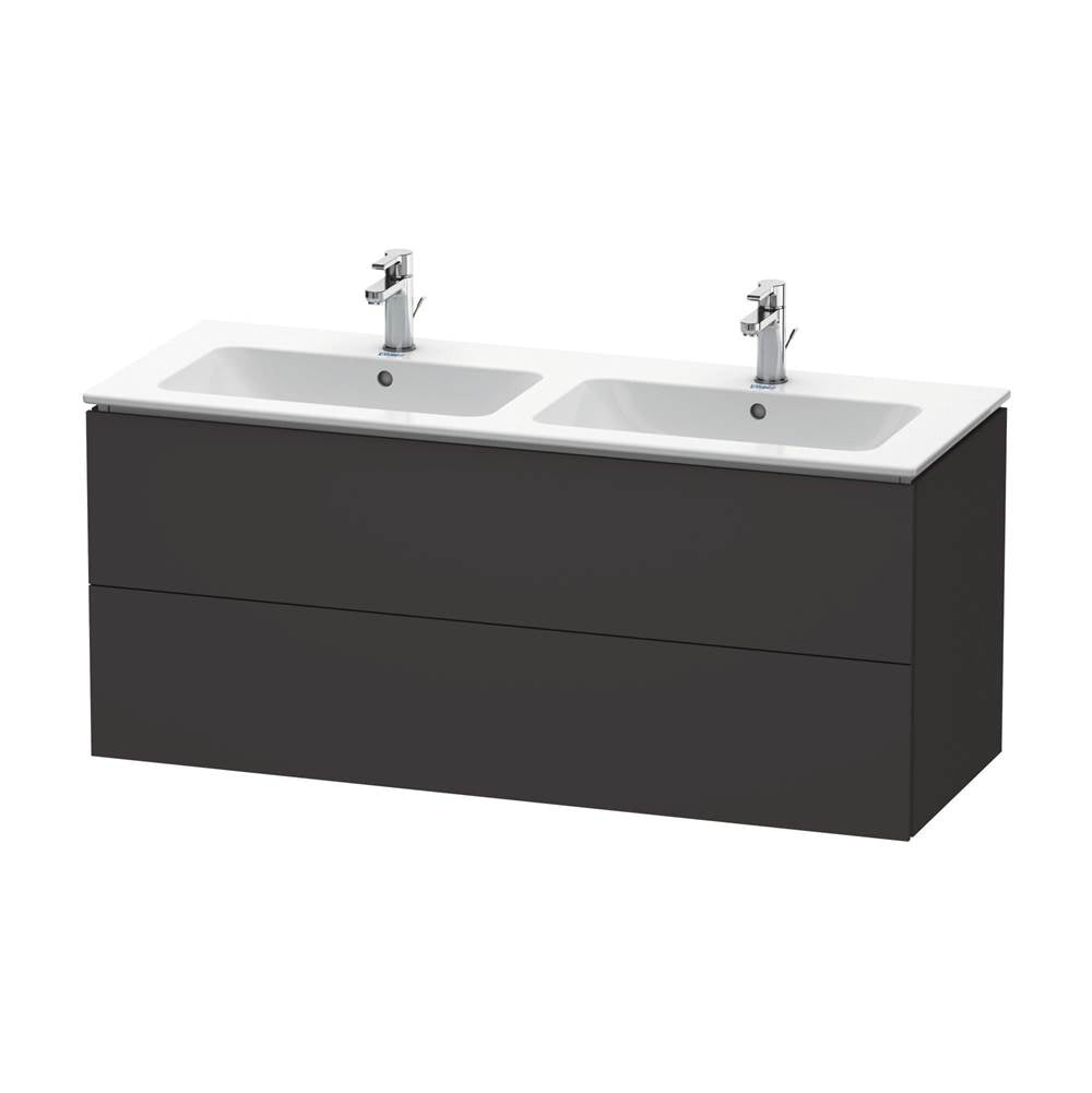 Duravit - L-Cube Two Drawer Wall-Mount Vanity Unit Graphite - Graphite Super Matte
