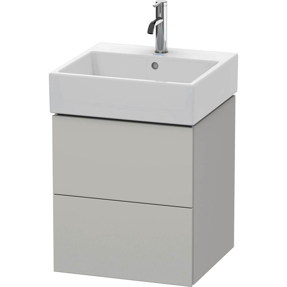 Duravit - L-Cube Two Drawer Wall-Mount Vanity Unit Concrete Gray - Concrete Gray Matte