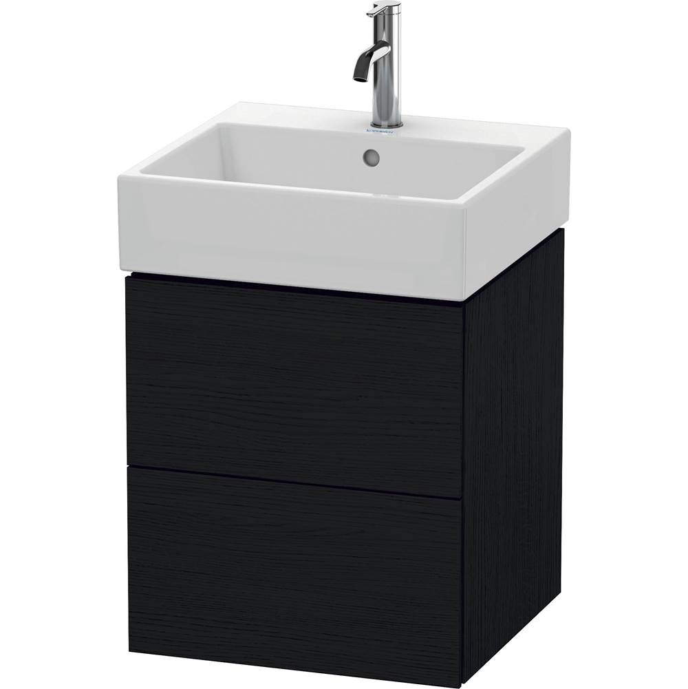 Duravit - L-Cube Two Drawer Wall-Mount Vanity Unit Oak Black - Black Oak