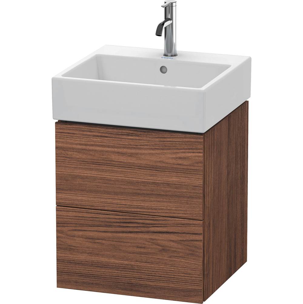 Duravit - L-Cube Two Drawer Wall-Mount Vanity Unit Walnut Dark - Walnut Dark