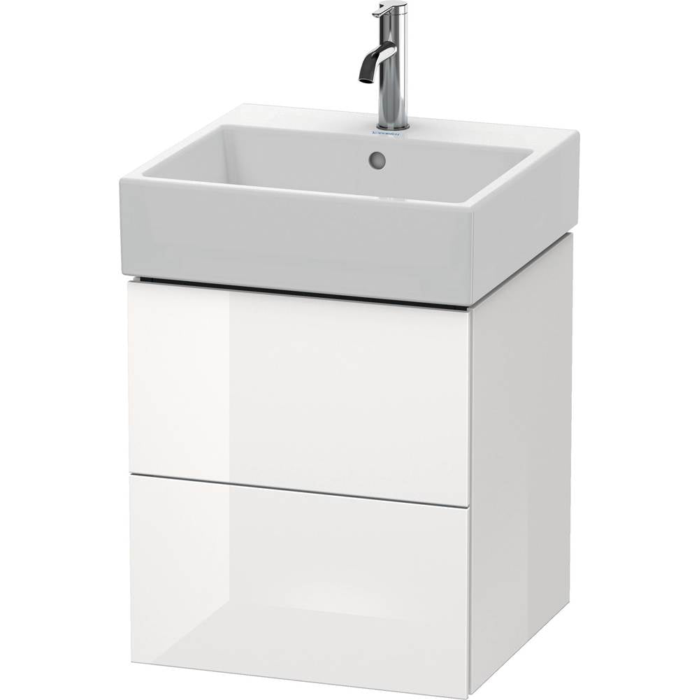 Duravit - L-Cube Two Drawer Wall-Mount Vanity Unit White - White High Gloss
