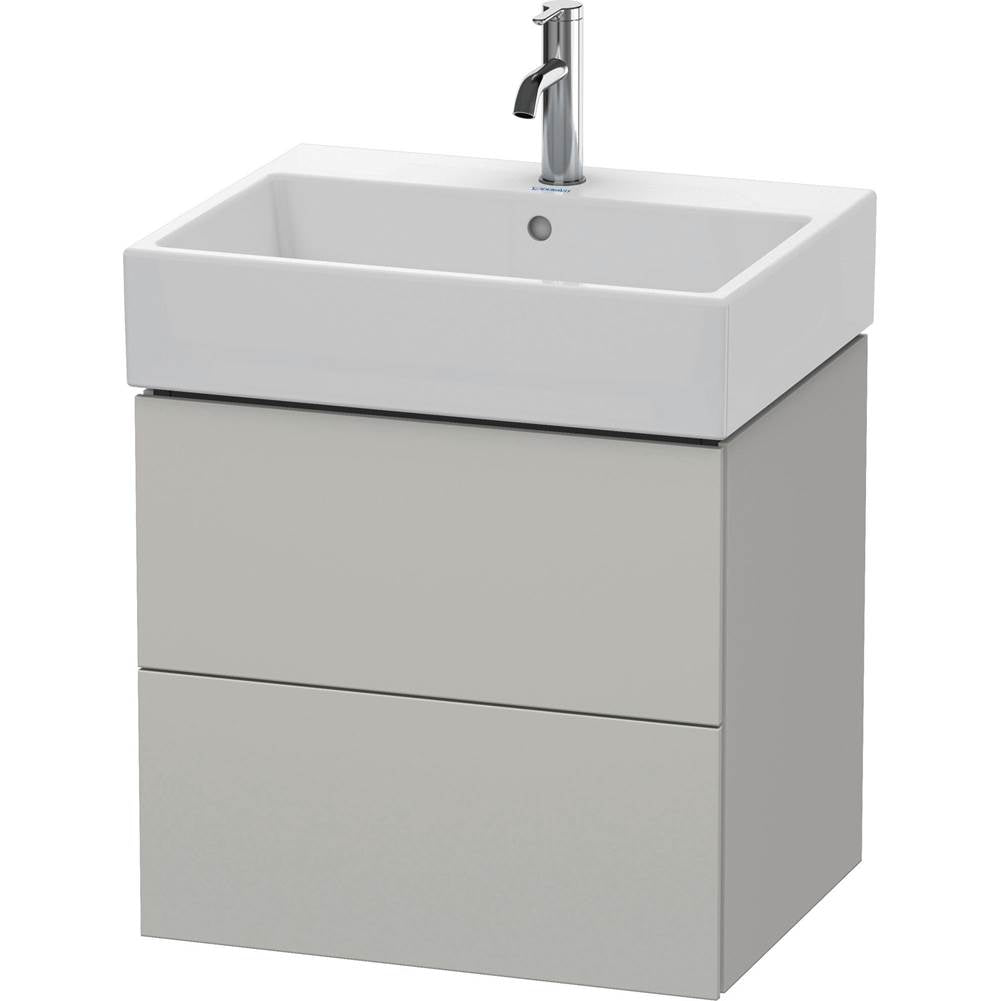Duravit - L-Cube Two Drawer Wall-Mount Vanity Unit Concrete Gray - Concrete Gray Matte