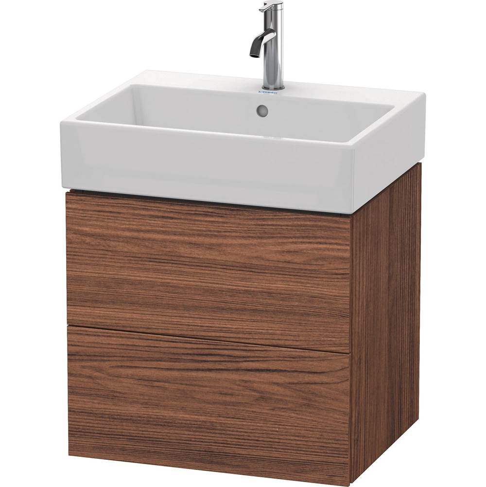 Duravit - L-Cube Two Drawer Wall-Mount Vanity Unit Walnut Dark - Walnut Dark