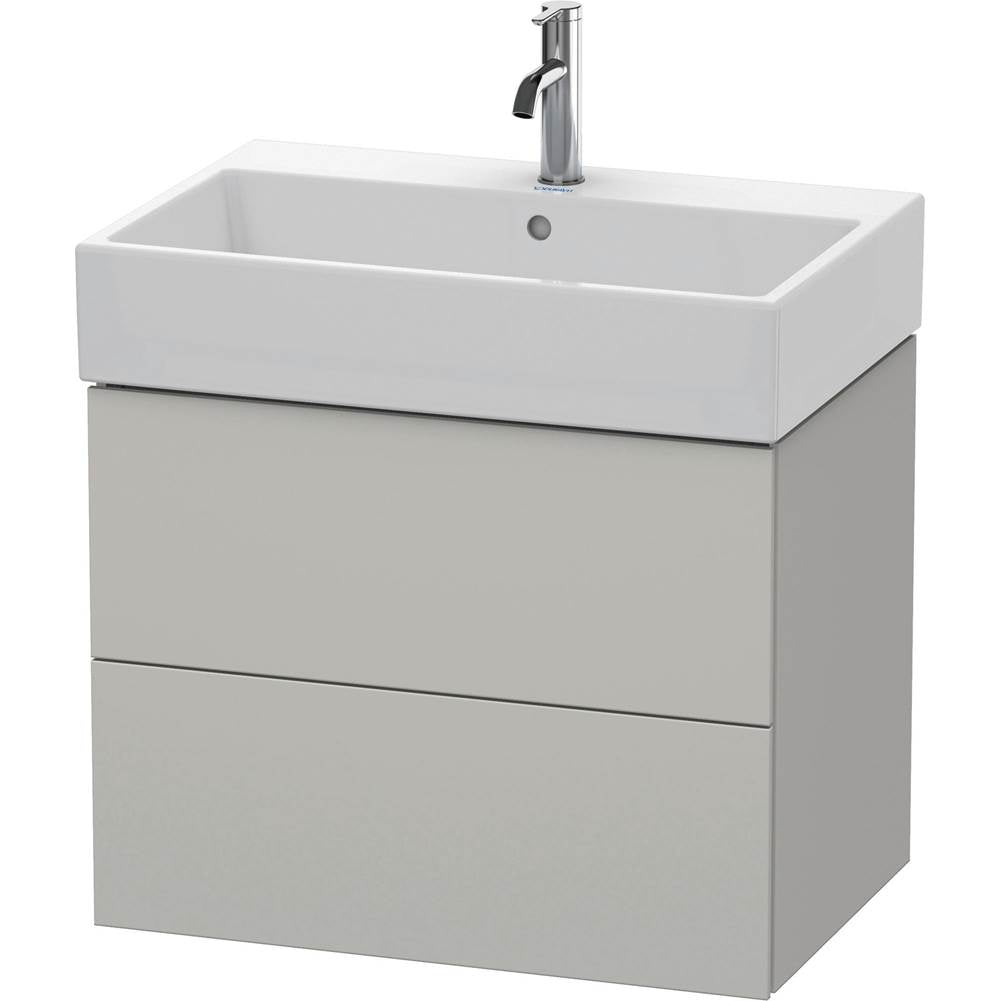 Duravit - L-Cube Two Drawer Wall-Mount Vanity Unit Concrete Gray - Concrete Gray Matte